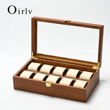 Oirlv 10-slots Watch Box Jewelry Organizer Case Watch Organizer Large Multifunct