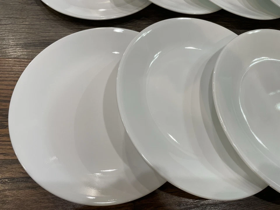 23 Corelle WINTER FROST WHITE 7 Dinner Plates 8 Bread 8 Cereal Bowls SOLID Lot - Image 3 of 4