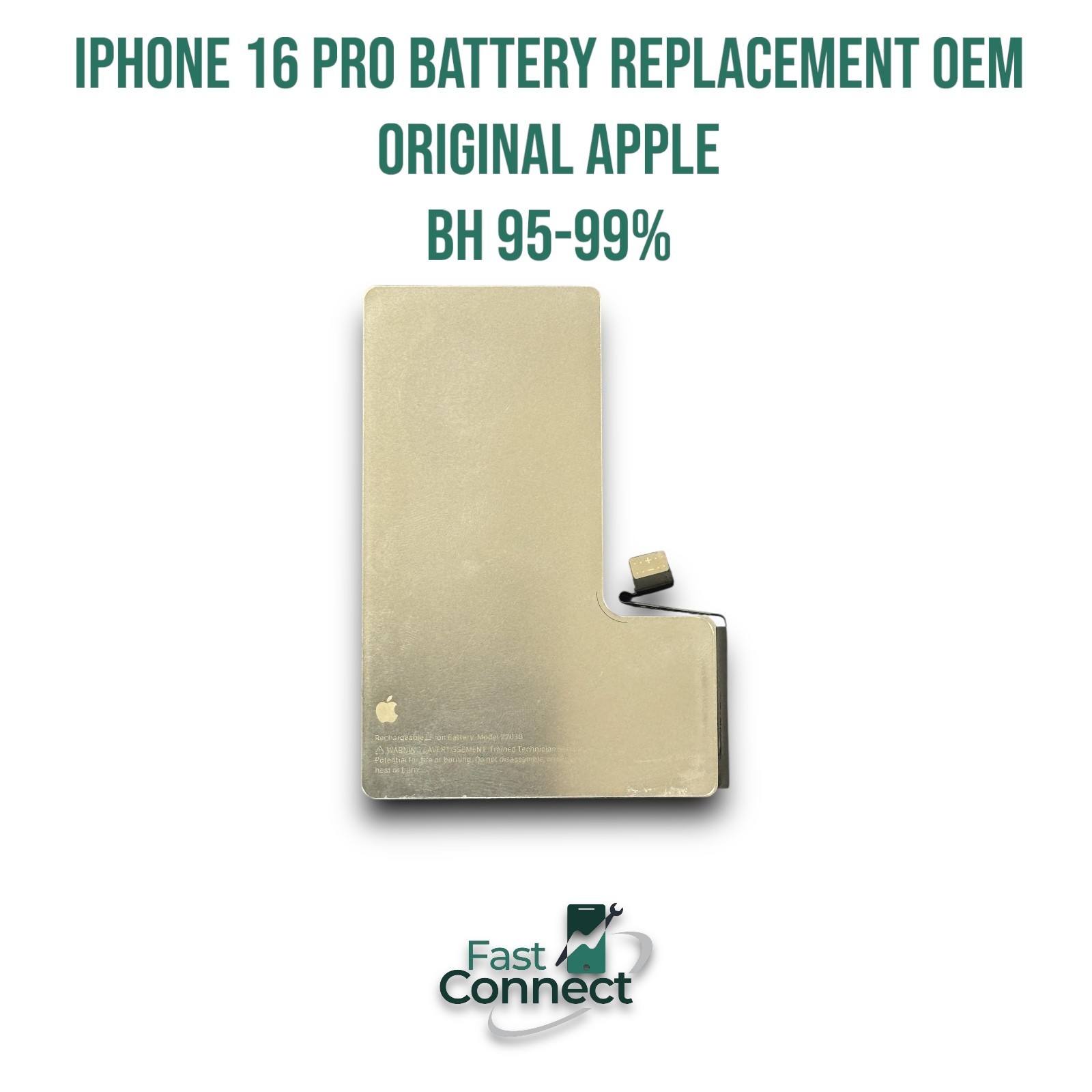 iPhone16ProBatteryReplacementOEMOriginalAppleBH95-99%