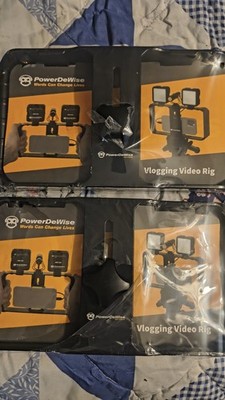 2 PowerDeWise Vlogging Video Rig for Smartphones Cold Shoe Mounts Tripod Threads