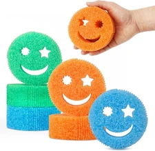 Color Sponge Set (6 PCS) Scratch-Free Odor Resistant Dish & Bath