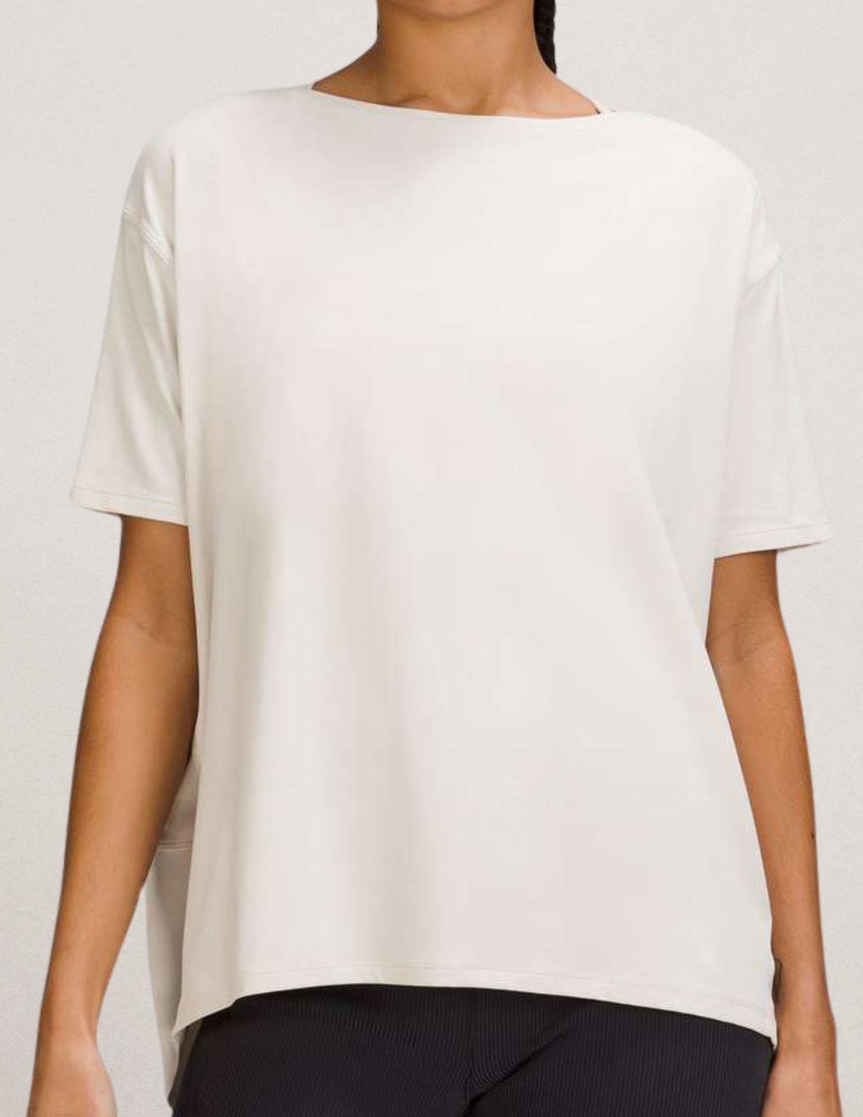 Lululemon Back In Action Short Sleeve T-Shirt Women’s Size 14 White Cotton