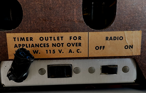 Vintage General Electric Model 505 Tube Alarm Clock Radio Brown- UNTESTED- READ! - Picture 12 of 16