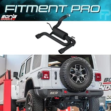 Borla 11957CB ATAK SS Axle-Back Exhaust For 2018-25 Jeep Wrangler JL/JLU 3.6L V6