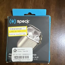 Speck Presidio Clear  Glitter Case for AirPods Gen 1/2 - Clear/Gold Glitter