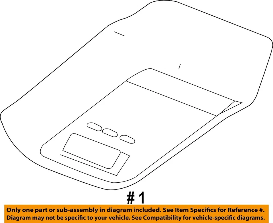 Consola central superior delantera usada se adapta a: techo Mercury Marauder 2003 sin techo corredizo para Foto 4 de 4