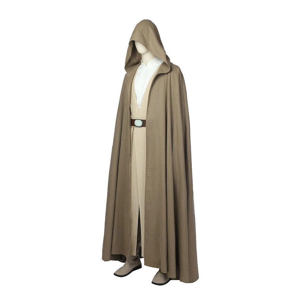 Disfraz de Luke Skywalker de Star Wars The Last Jedi túnica cosplay capa regalos Foto 4 de 4