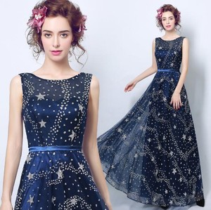dark blue dress with stars