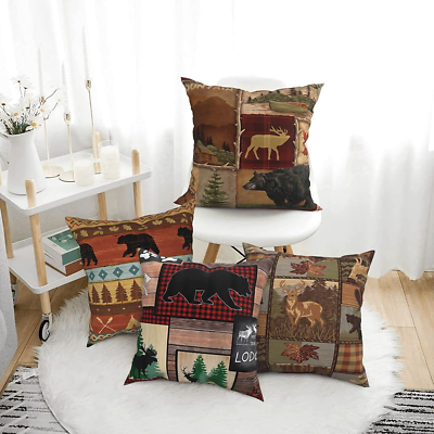 4PCS Square Throw Pillow Covers,18
