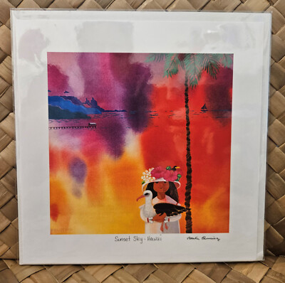 Hawaii Hawaiian '' Sunset Sky '' Rosalie Prussing Bird Art Print