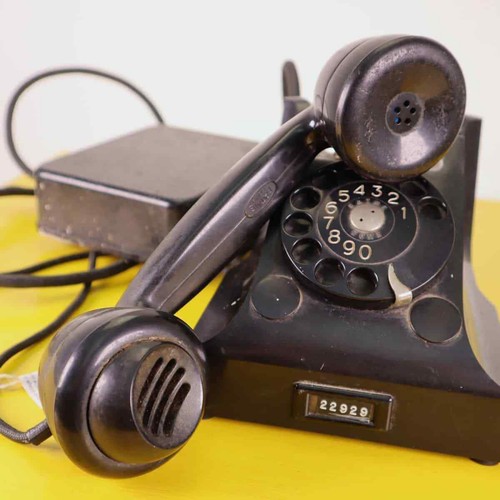 telefono vintage in bachelite brevetti ericsson fatme roma - Zdjęcie 4 z 7