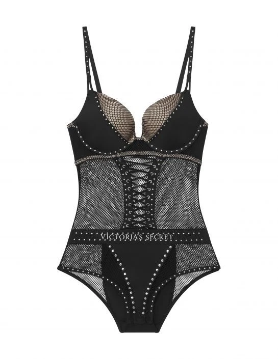 BODY VICTORIA'S SECRET BALMAIN X RED NUEVO VS SEXY PELUCHE NEGRO 36B Foto 2 de 4