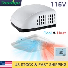 115V Rooftop RV Air Conditioner Heat & Cool 15000BTU Electric AC Unit Fits Truck