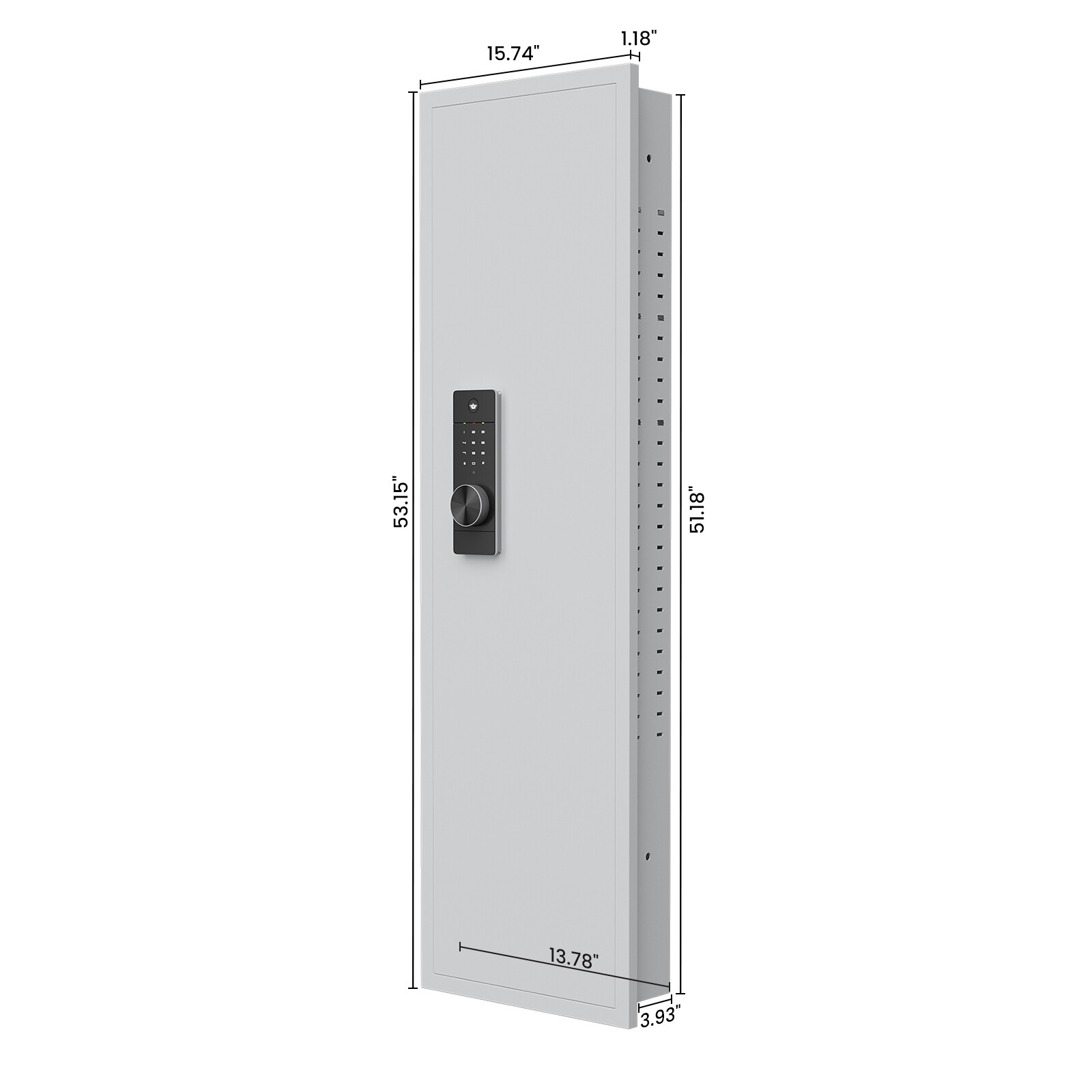 Hidden Wall Gun Safe for Rifles with Adjustable Shelves Digital Panel