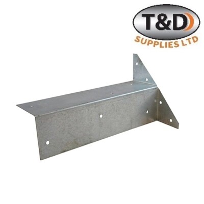 Timco Arris Schienenwinkel - verzinkt 225 mm Zaunpfostenträger & Holzwinkel
