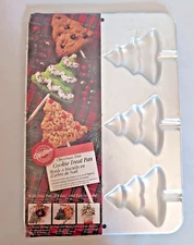 Vintage Wilton Christmas Tree Cookie Treat Pan Cake Pop Baking NEW Sealed 1990s