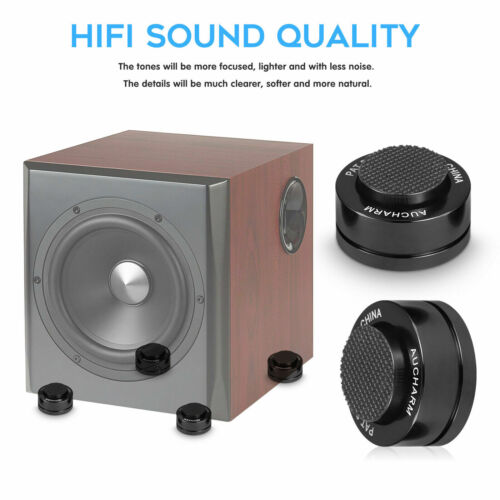 4 STCK. verstellbare Isolierung Ständer Füße Spikes + Basispad für HiFi Lautsprecher Player Amp - Bild 7 von 15