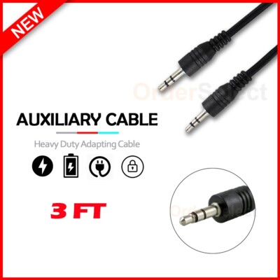 3FT 3.5mm M-M Stereo Audio AUX Cable Cord for Xiaomi Poco M6 4G / Redmi 13
