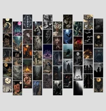 50 PCS Gothic, Dark Poster, HD Vintage Aesthetic Gothic Home Decor 4”x6”