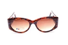 Acetate Bright Havana Sunglasses with Gold MEDUSA on Wide Temples D16