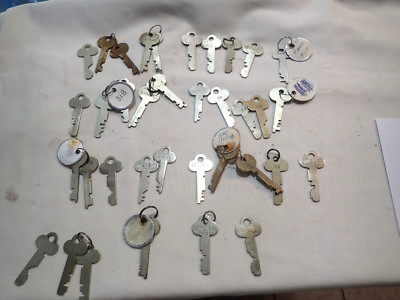 VINTAGE BANK SAFETY DEPOSIT BOX KEYS - LOT OF 36 KEYS