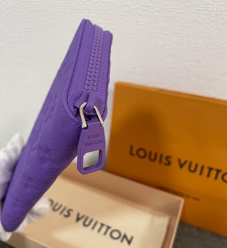 New Louis Vuitton Zippy Wallet Vertical M81636 Empreinte Purple
