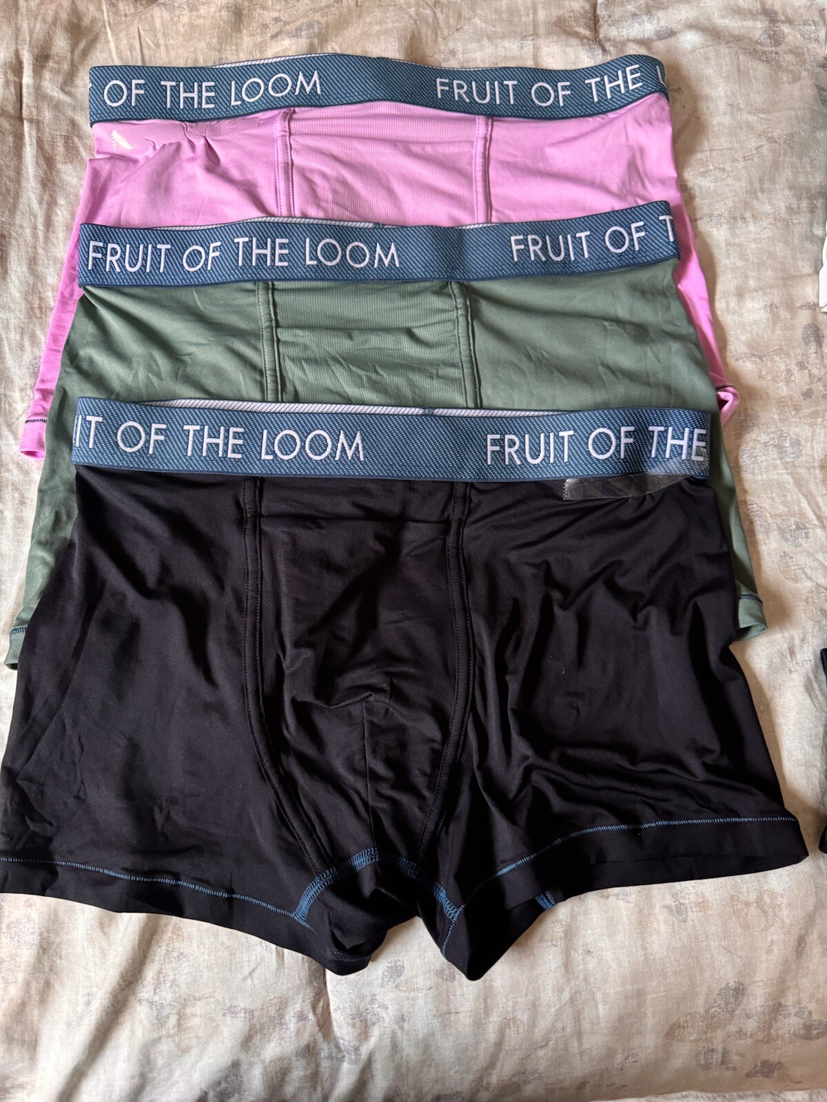 Fruit of the Loom Men's Getaway Collection Trunk Boxer Briefs, 3 Pack