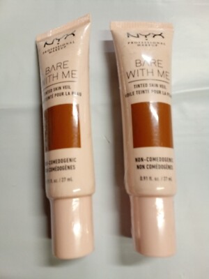 2 Pack NYX Professional Makeup Bare With Me Tinted Skin Veil.