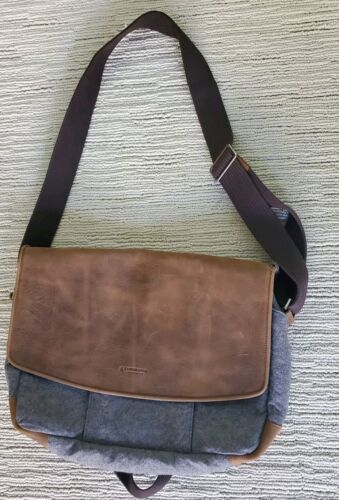 TIMBUK2 THE DISTILLED COLLECTION BROWN LEATHER GRA