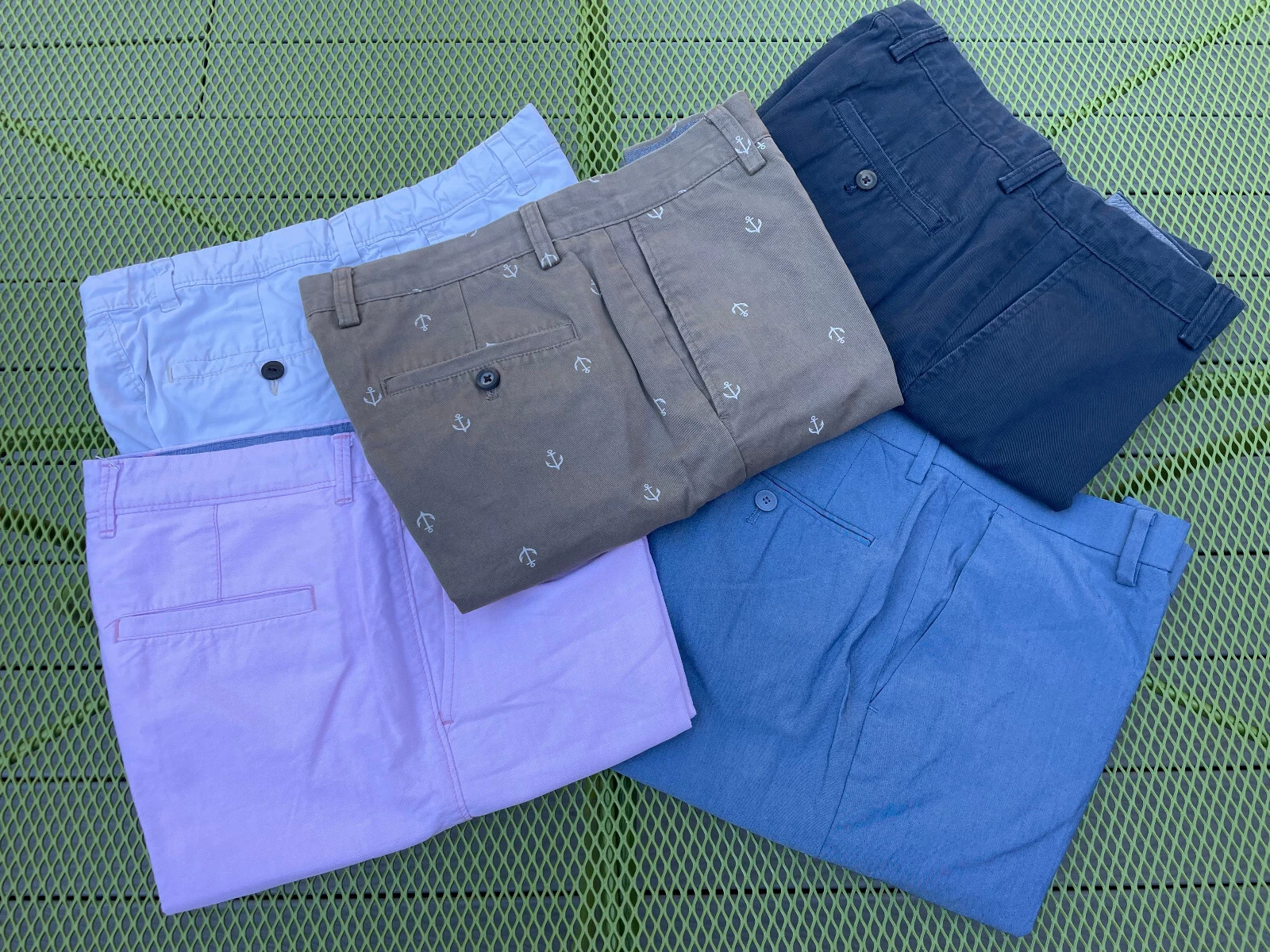 5 MENS SIZE 30 CASUAL WALKING HIKING CHINO SHORTS UNIQLO MERONA AMAZON BLUE TAN