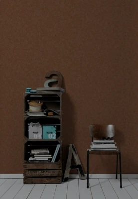 A.S. CRÉATION € 0,93 qm 1 Ro.AS Creation 36153-1 Vliestapete rostbraun silber meliert Satin