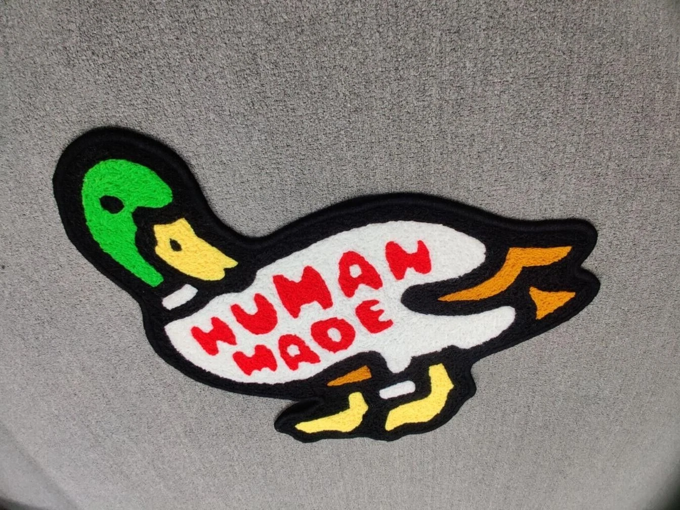 Human Made Duck Nigo Washable Wool Area Rug Runner for Living Room