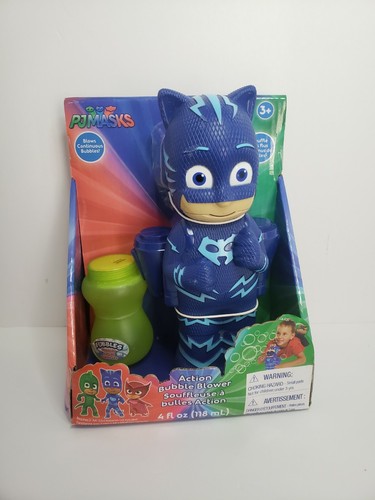 PJ Masks Catboy Action Bubble Blower With Bubbles New Blue Continuous Bubbles - Afbeelding 1 van 11