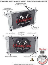 Er Champion 3 Row Radiator W 14 Fan For 1996 Ford Mustang V8 Engine Cc1775