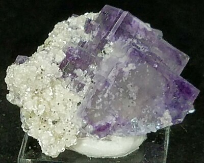 Gem Purple Fluorite Crystals Phantoms & Dolomite Yaogangxian Mine China Mineral