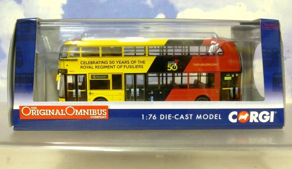 CORGI 1/76 NEW ROUTEMASTER GO AHEAD LONDON ROYAL FUSILLIERS 50TH RT.15 OM46627A - Image 3 of 3