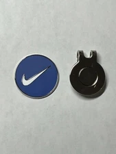 Nike Swoosh 1" Flat Coin Style Golf Marker With Bonus Hat Clip - A Great Deal!