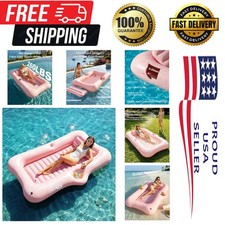 Inflatable Tanning Pool Lounger Float, Suntan Tub for Adults, Blow Up Sunbath...