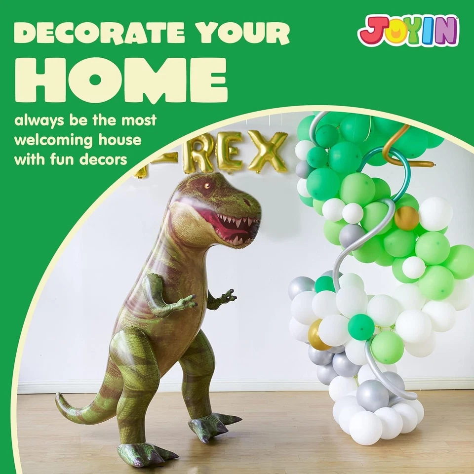 Dinosaurio T-Rex gigante inflable 62 pulgadas, más de 5 pies de alto, decoración de fiesta y juguete de piscina regalo Foto 3 de 4