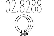 MTS Rohrverbinder Schelle 02.8288 Schelle für PEUGEOT PARTNER Großraumlimousine