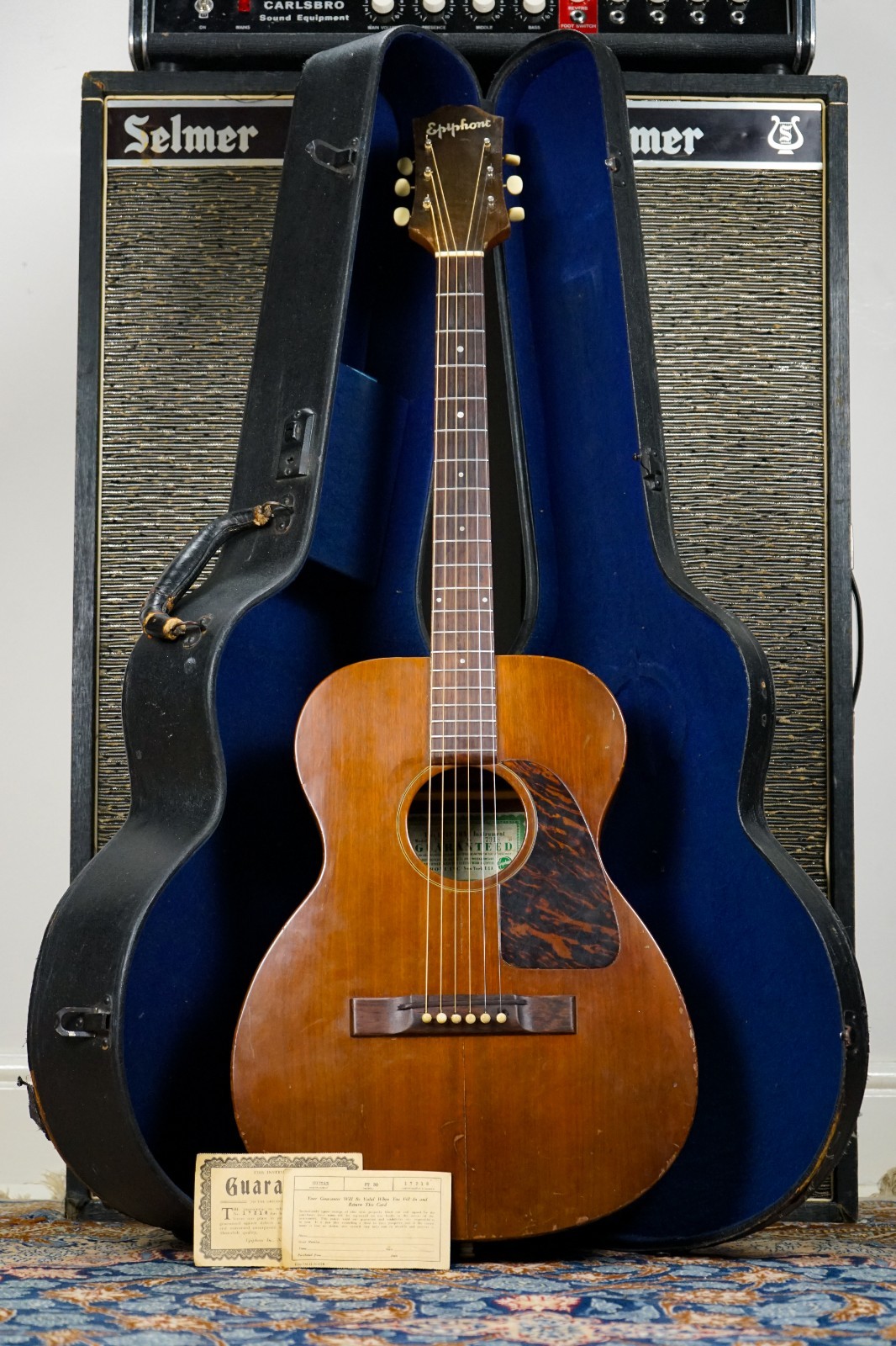 1940 Epiphone USA (New York) Pre-War FT-30 Guitar with Original Case and Papers