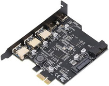 Pcie to USB 3.2 Gen 1 Card with 5Gbps 3 USB Type a and 2 USB Type C PCI Express