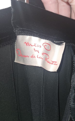 Miss O by Oscar De La Renta Vtg Black Velvet Pant Silk Shirt 3 Piece Suit Womens - Picture 14 of 18