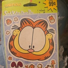 Stickety-Doo-Da Garfield Sticker Sheet Acid-Free Archival Matte Paper, 1
