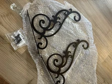 2 Pieces Black Iron Wall Hooks