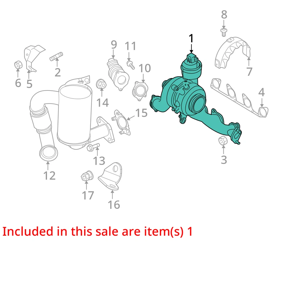 Volkswagen Jetta 2011 colector de escape OEM 102 k millas - LKQ398158569 Foto 4 de 4