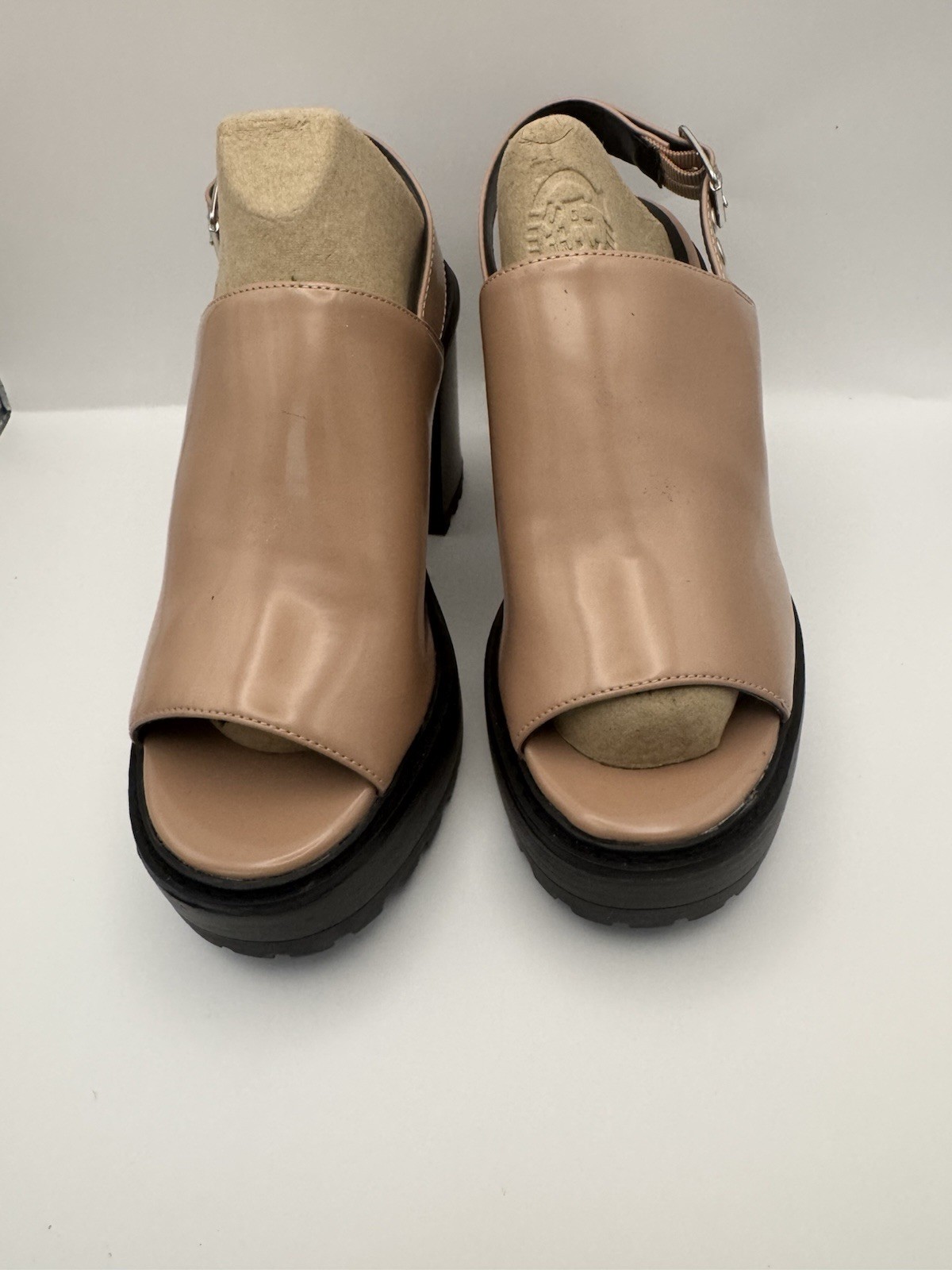SAOLA Sandali Steve Madden ragazza donna Kellin marrone suola grossa taglia 7 cinturino fibbia