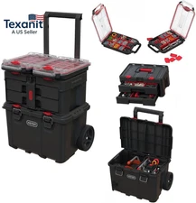 Stack-N-Roll Modular Tools Organizer for Garage Storage and DIY, 4 Piece Resin R