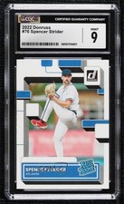 2022 Panini Donruss Rated Rookie Spencer Strider #76 CGC 9 Mint 05go