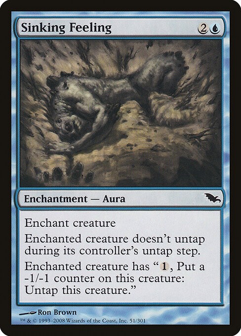 Sinking Feeling Foil Shadowmoor 51 NM MTG